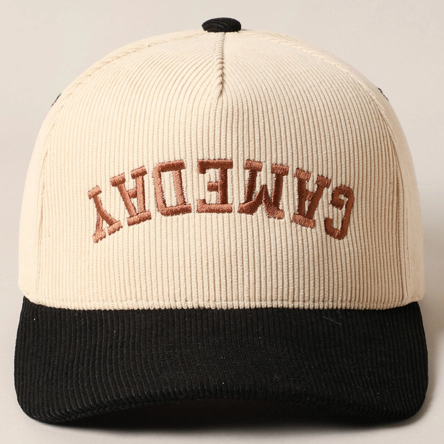 Upside Down GAMEDAY Corduroy Baseball Cap