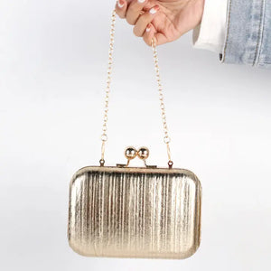 Gold Clutch Purse w/ Strap