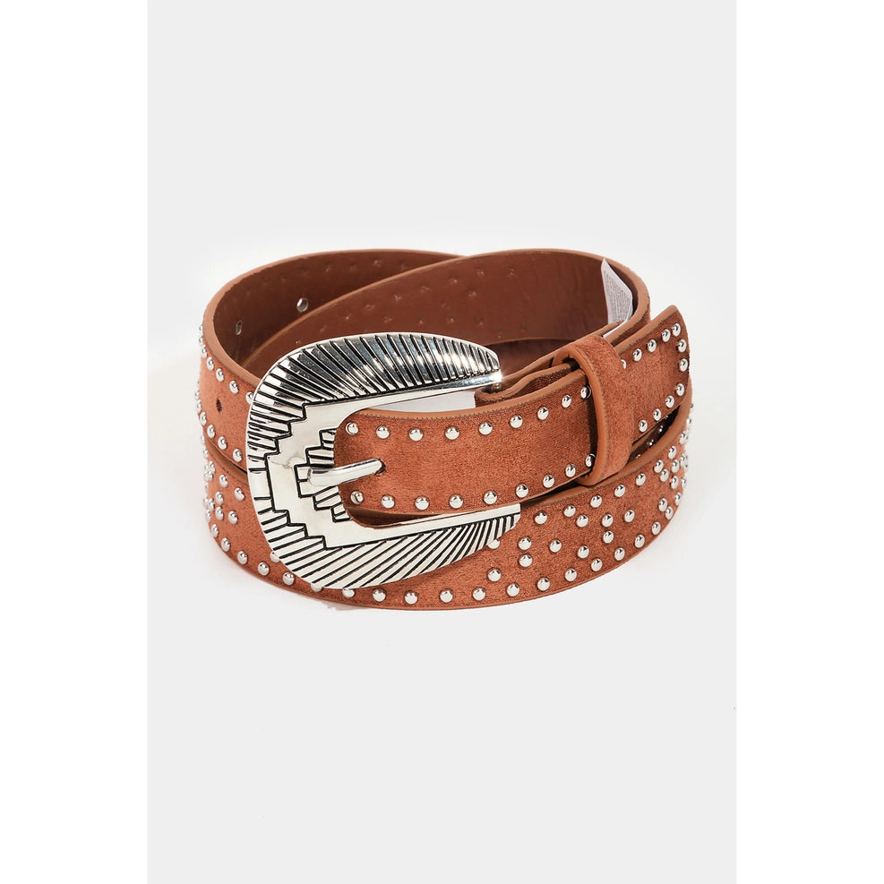 Studded Faux Leather Belt