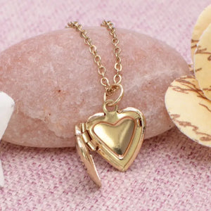 Zad Little Love Gold Heart Locket Necklace