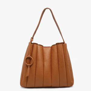 Josie Pleated Satchel w/ Ring Tassel