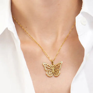 Pave Butterfly Necklace