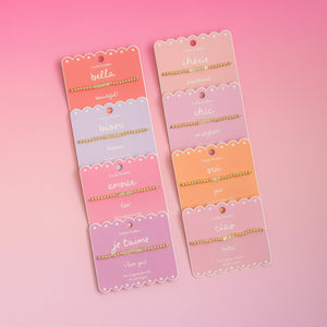 Lucky Feather Love Language Bracelets