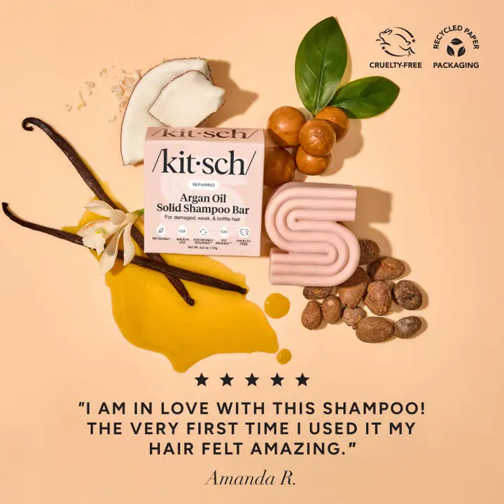 Kitsch Argan Oil Shampoo & Conditioner Bar Combo