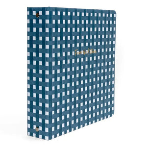 Navy Gingham Petite Recipe Binder