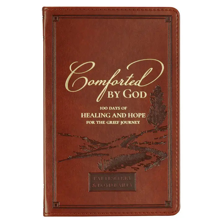 Comforted By God Faux Leather Devotional