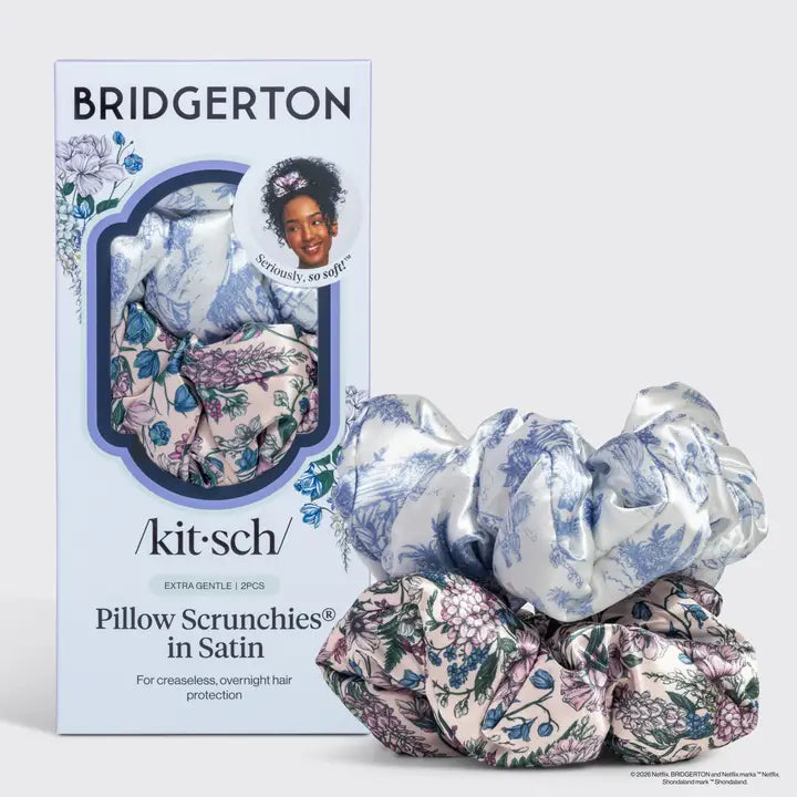 Bridgerton X Kitsch Satin Pillow Scrunchies