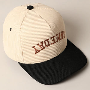 Upside Down GAMEDAY Corduroy Baseball Cap