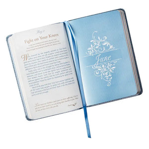 Devotional For Mr. & Mrs. Blue Faux Leather