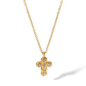 18K Stainless Steel Cross Necklace