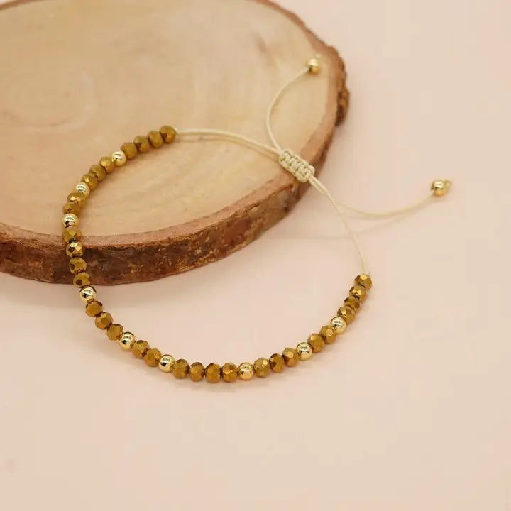 Crystal Beaded Adjustable Bracelet