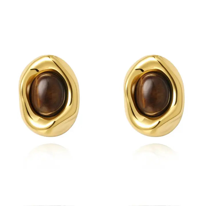 Sahira Saylor Tiger Eye Studs