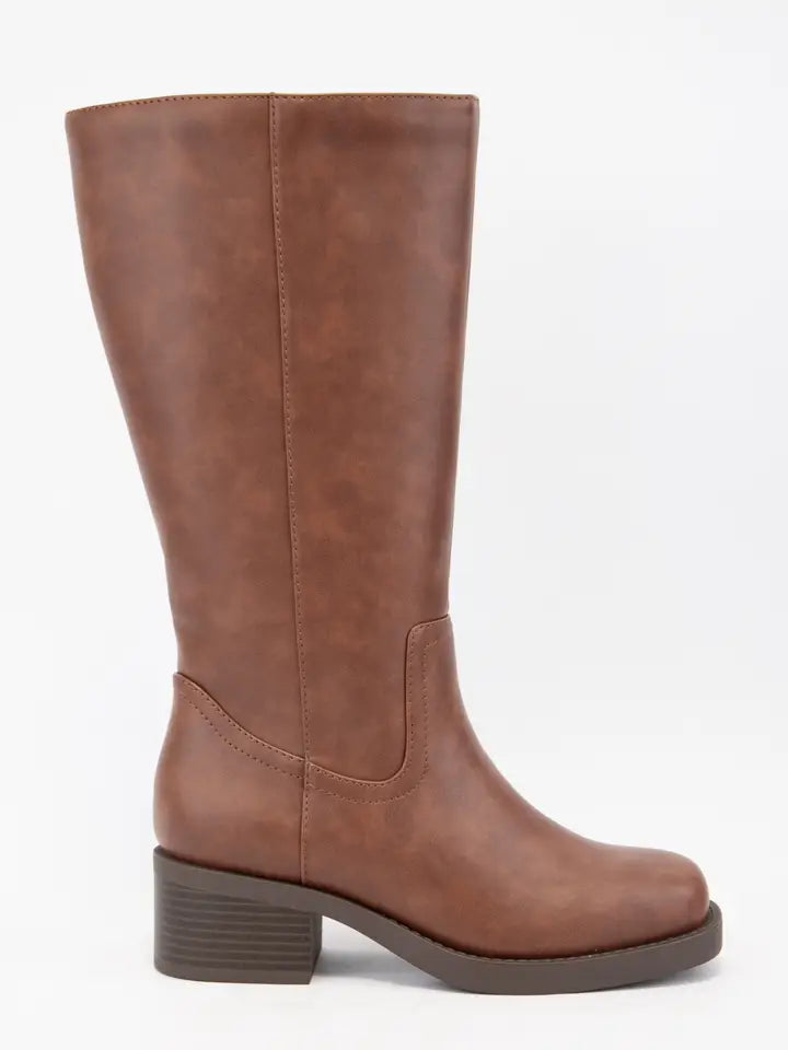Brown Pull On Riding Boot