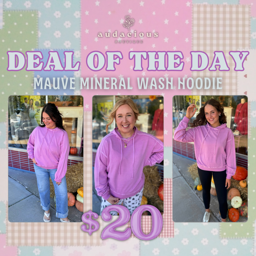 Mauve Mineral Wash Hoodie Deal of the Day