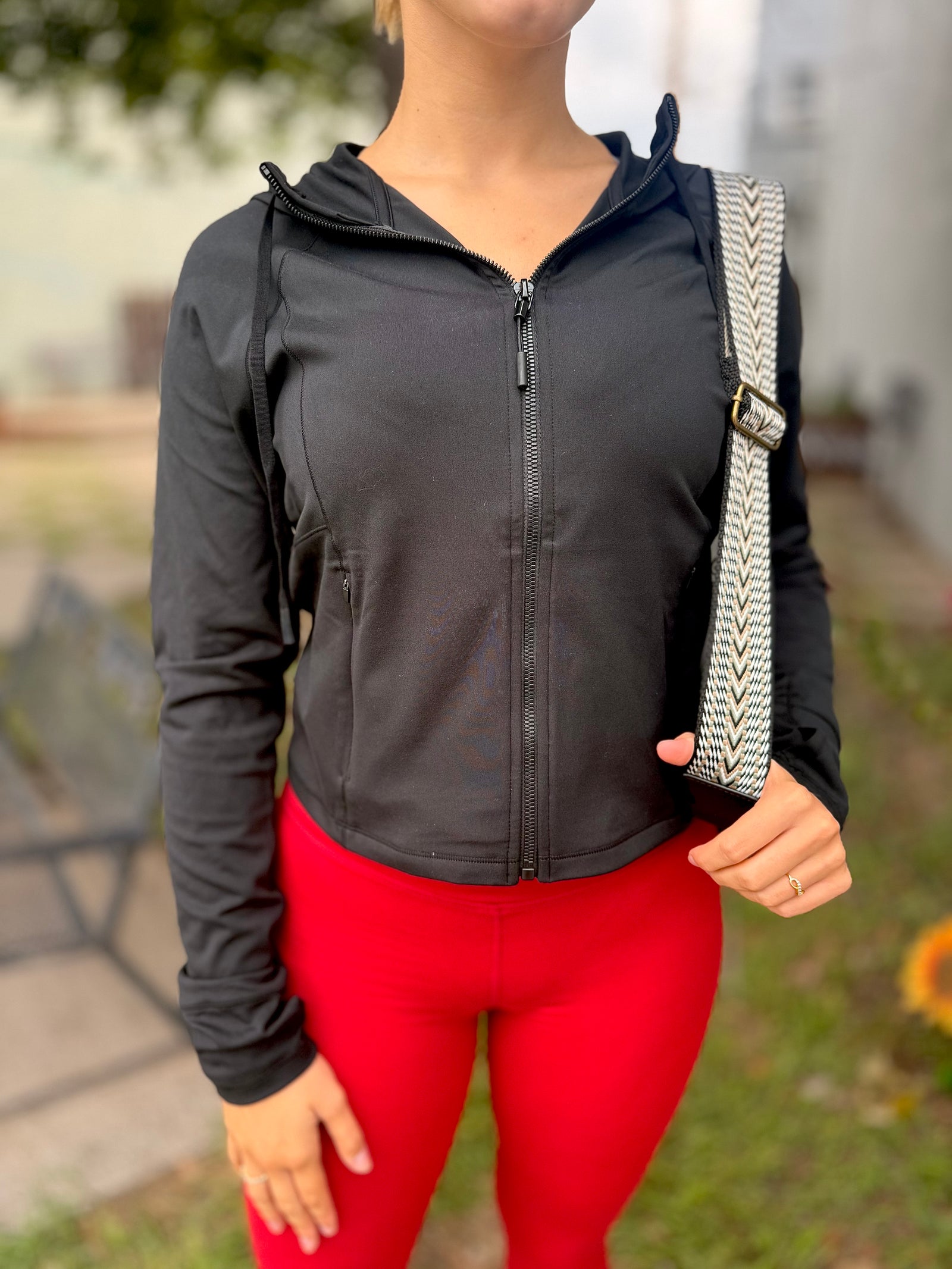 Mono B Black Fitted Zip Front Jacket