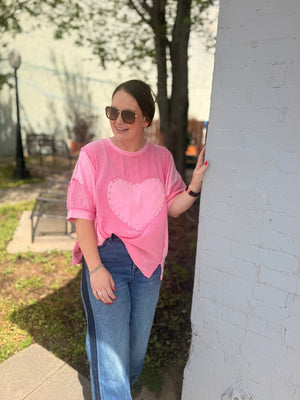 Sage & Fig Pink Cotton Gauze Everyday Love Top