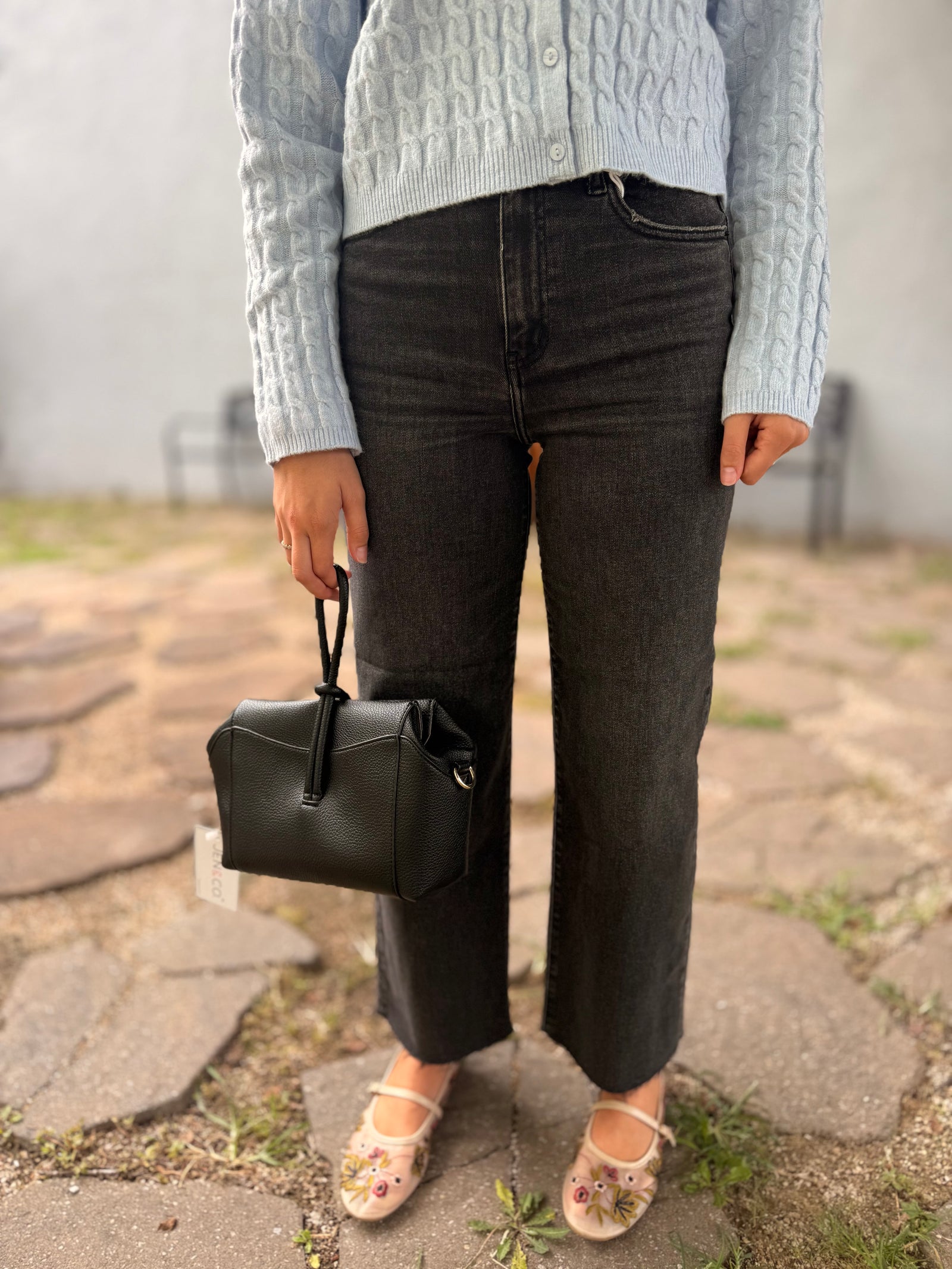 Daze Twilight High Rise Wide Leg Pleaser Jean