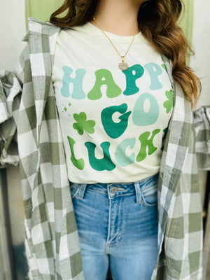 Happy Go Lucky Clover Graphic Tee