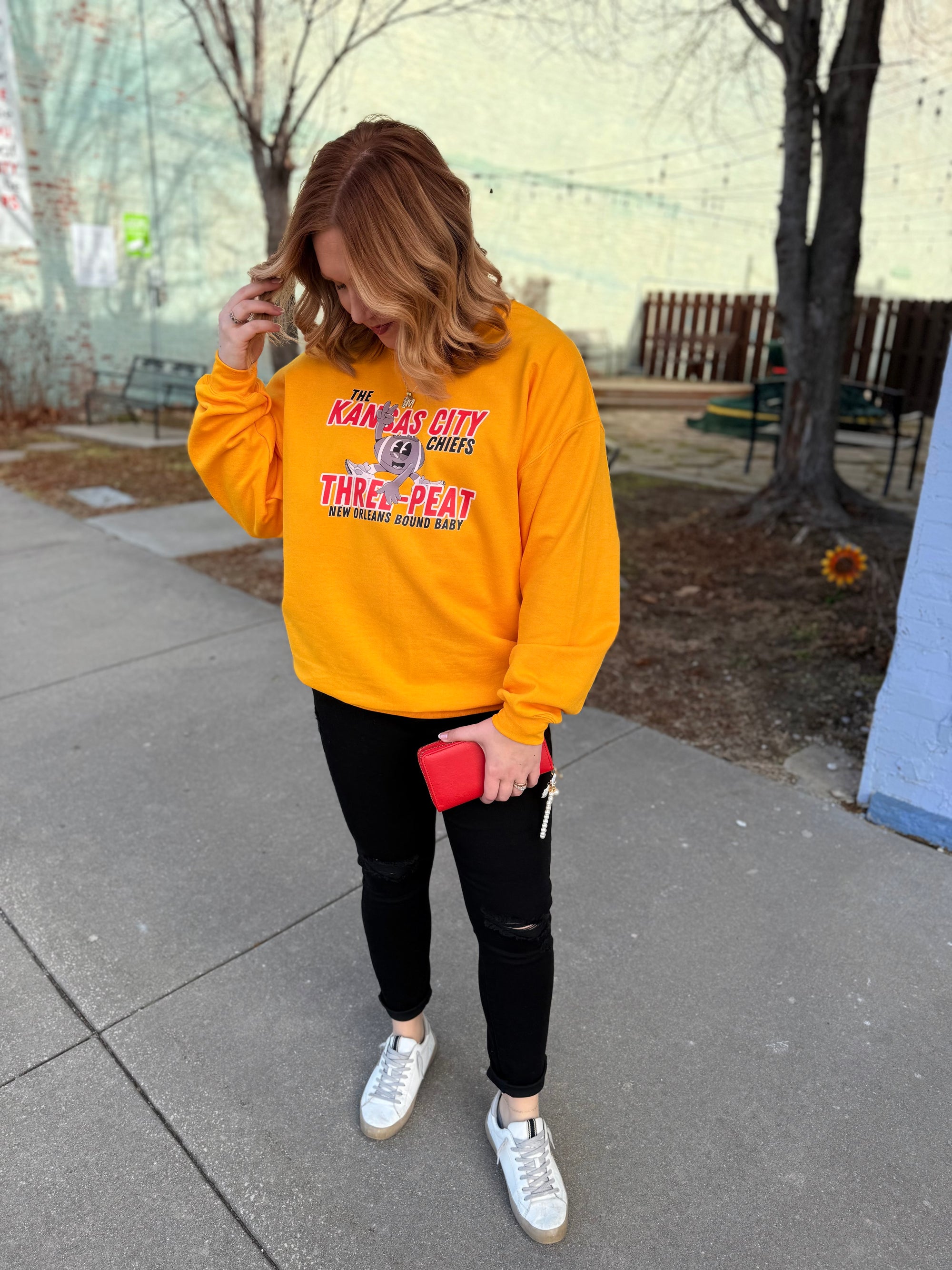 Golden KC Chiefs 3-Peat Sweatshirt