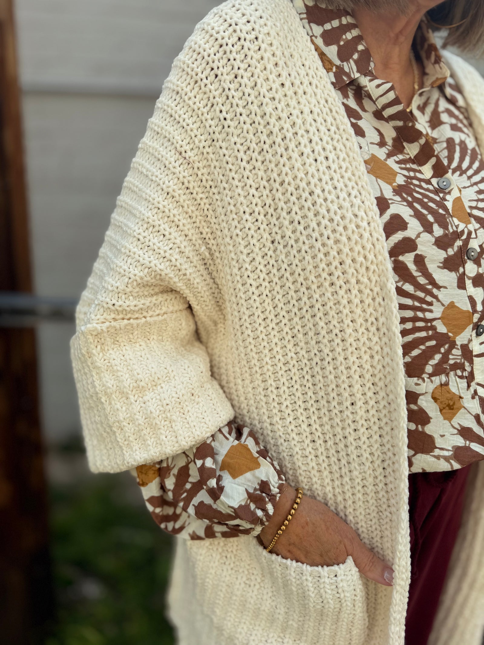 Pol Cuffed Sleeve Cardigan