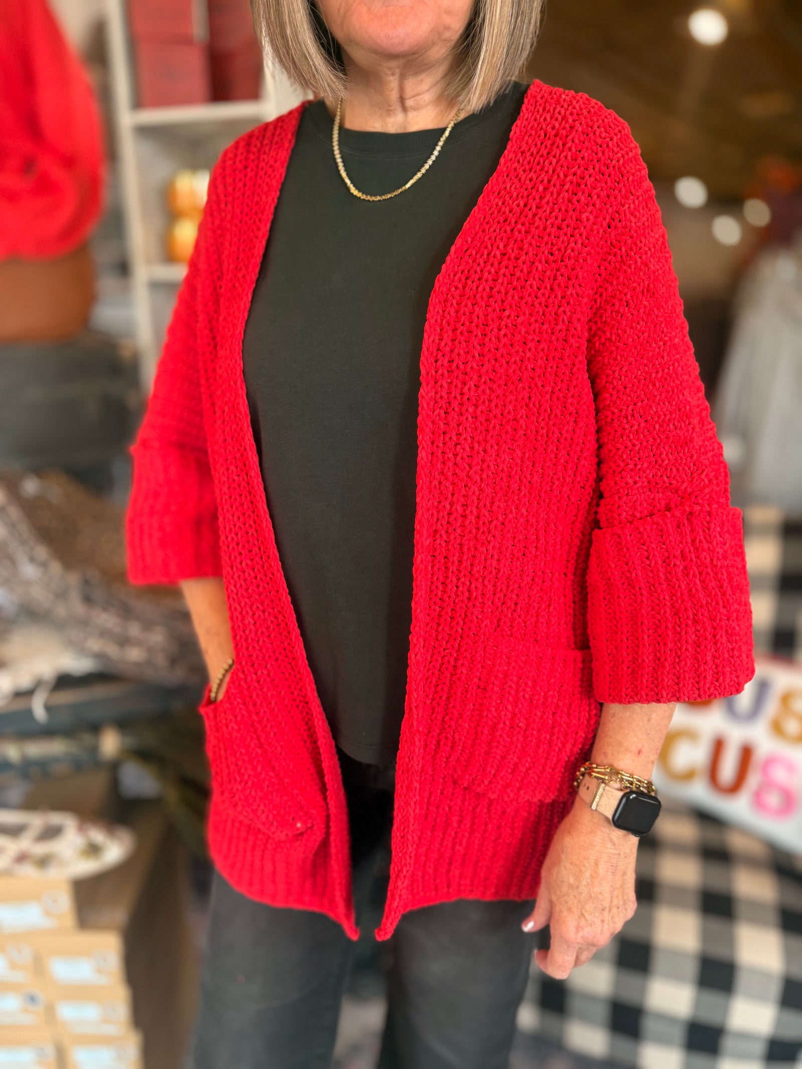 Pol Cuffed Sleeve Cardigan