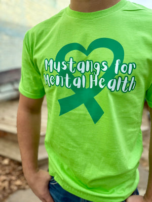 Mustangs for Mental Health Green Out Tees