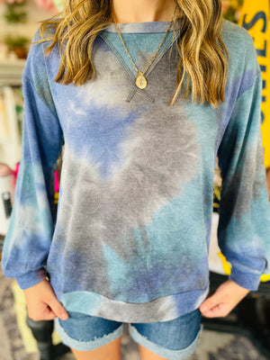 Christmas in July Terry Knit Tie Dye Pullover