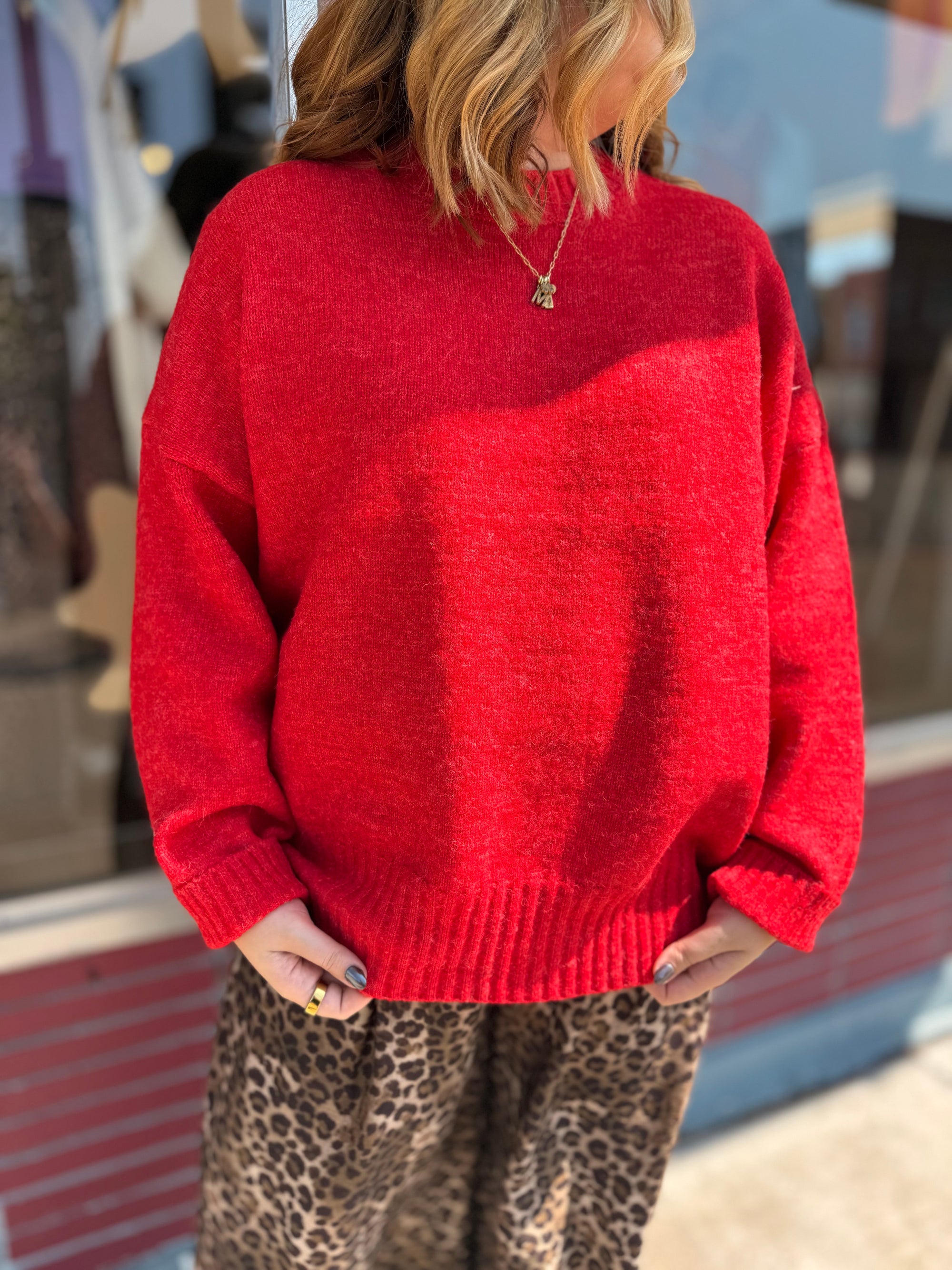 Oversized Drop Shoulder Sweater