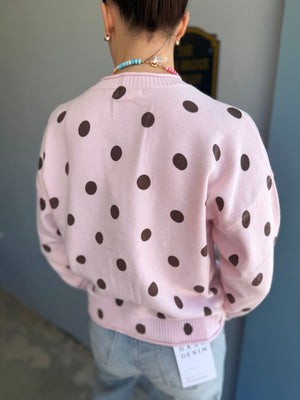 Blu Pepper Polka Dot Button Front Cardigan