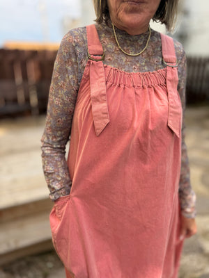 Easel Vintage Rose Acid Wash Cargo Jumper Dress