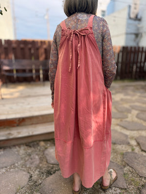 Easel Vintage Rose Acid Wash Cargo Jumper Dress