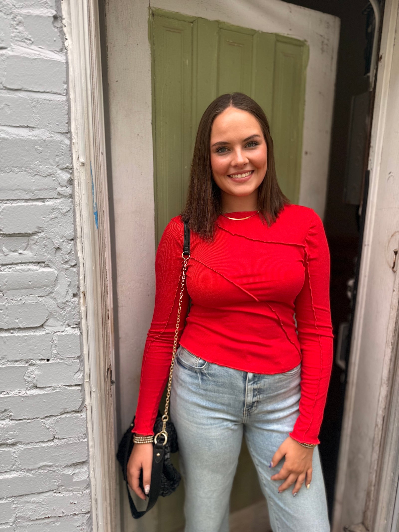 Asymmetrical Knit Long Sleeve Top