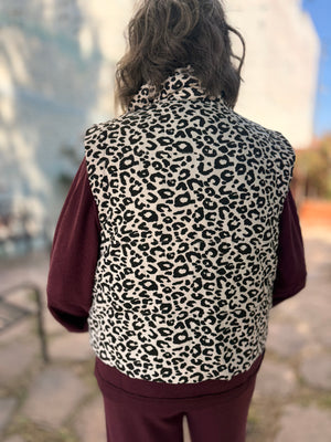Leopard Print Puffer Vest