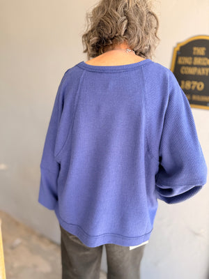 Brushed Waffle Long Sleeve Top