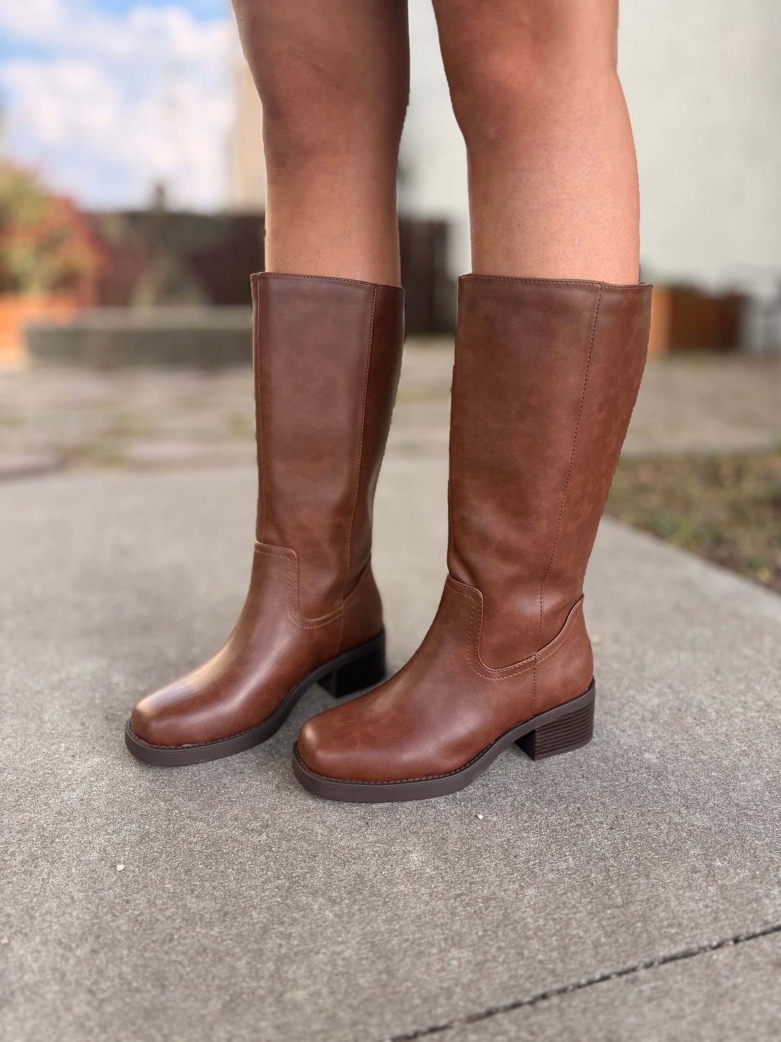 Brown Pull On Riding Boot