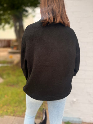 Oversized High Low Turtleneck Sweater