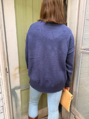 Oversized High Low Turtleneck Sweater