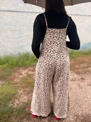 Easel Khaki Leopard Print Jumper