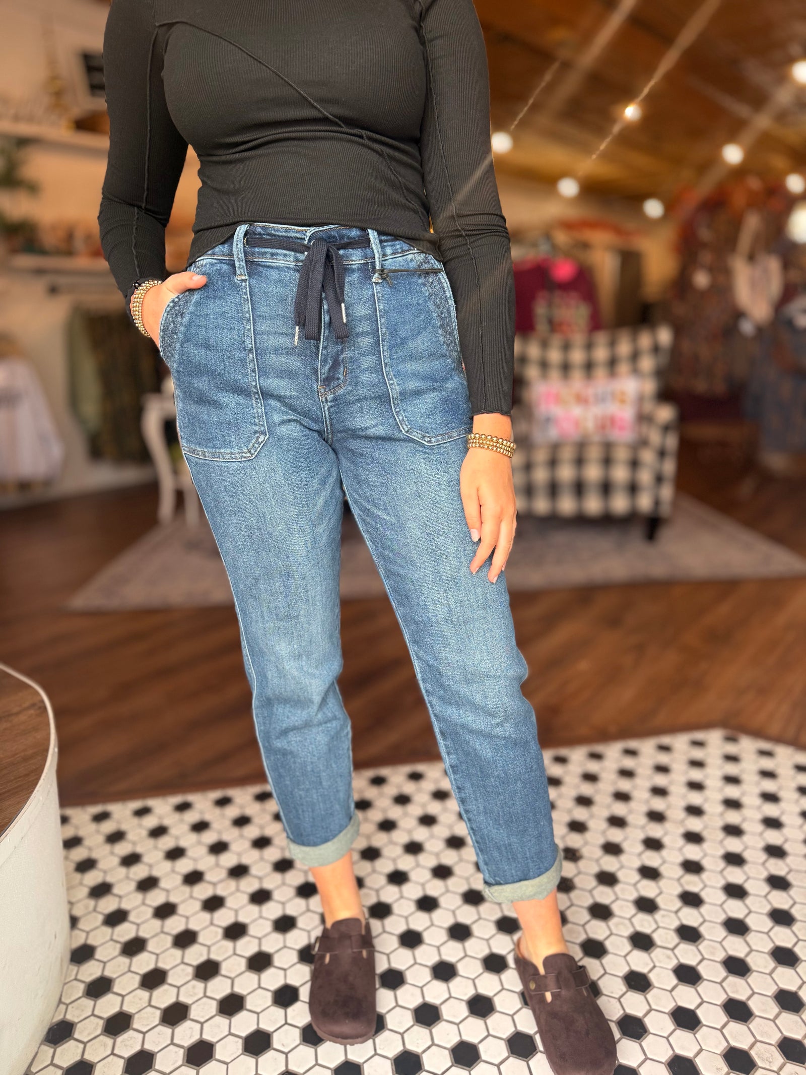 Judy Blue Dark Wash Jogger Jeans