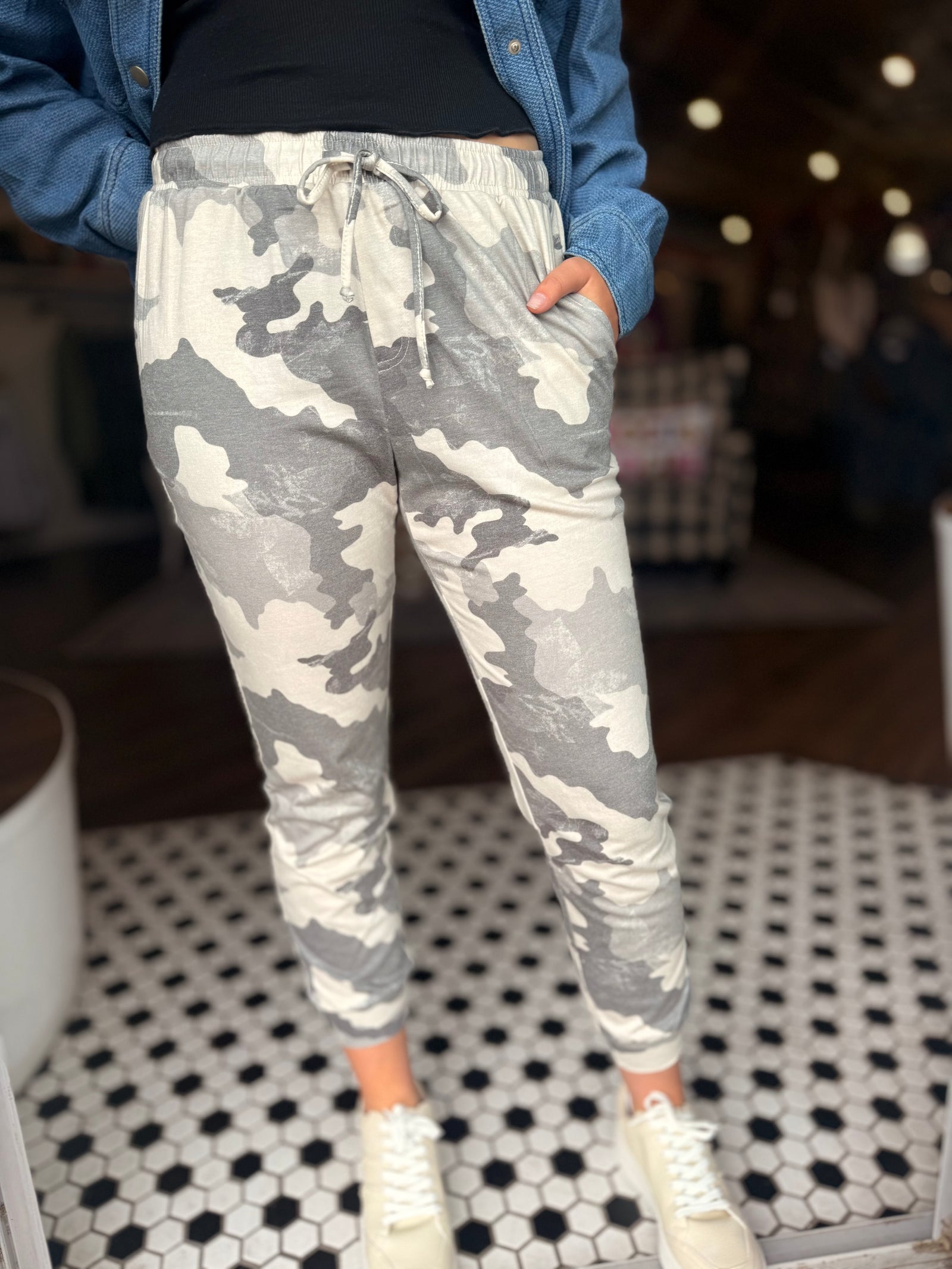 Charcoal Camo Lightweight Joggers