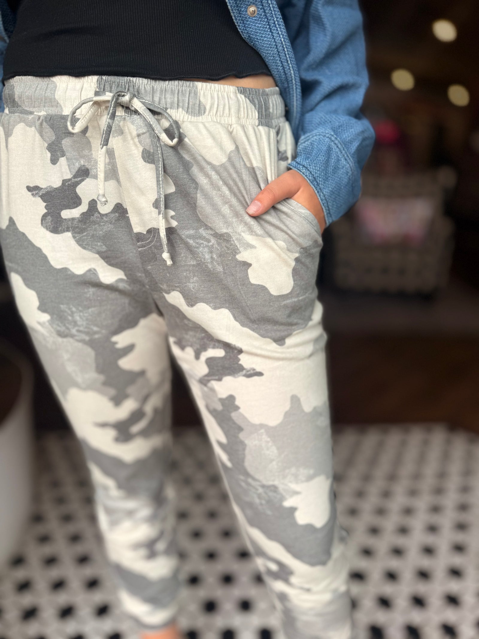 Charcoal Camo Lightweight Joggers