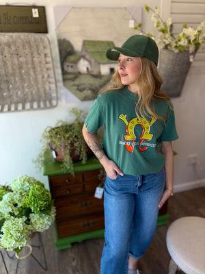 Light Green Lucky Girl Energy Graphic T-Shirt