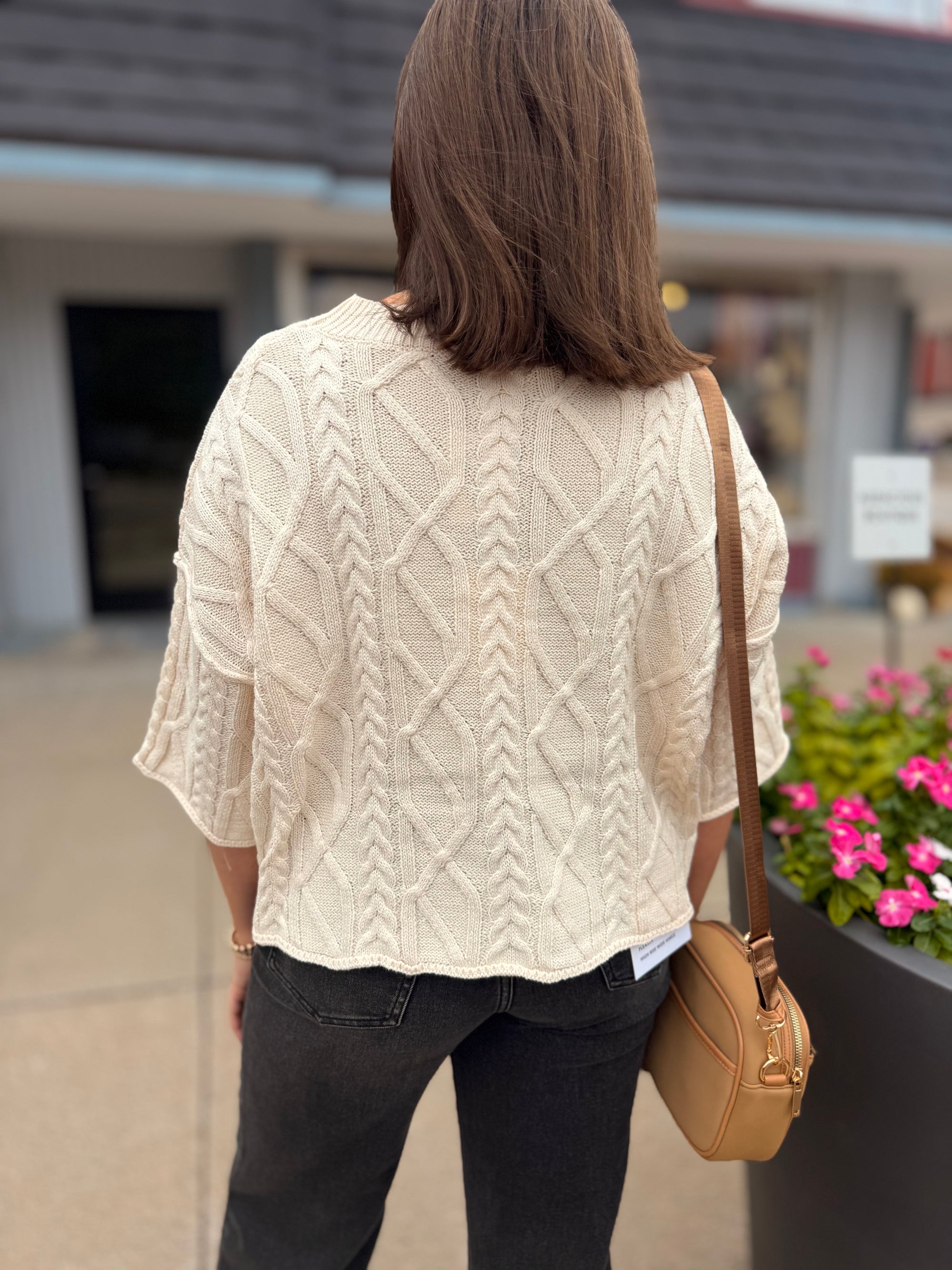 Blush Multi Color Flower Jacquard Sweater