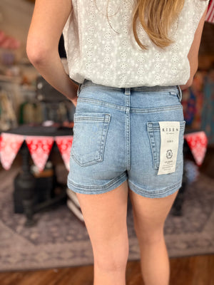 Risen Light Wash High Rise Skort