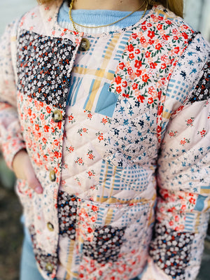 Patchwork Print Quilted Shacket