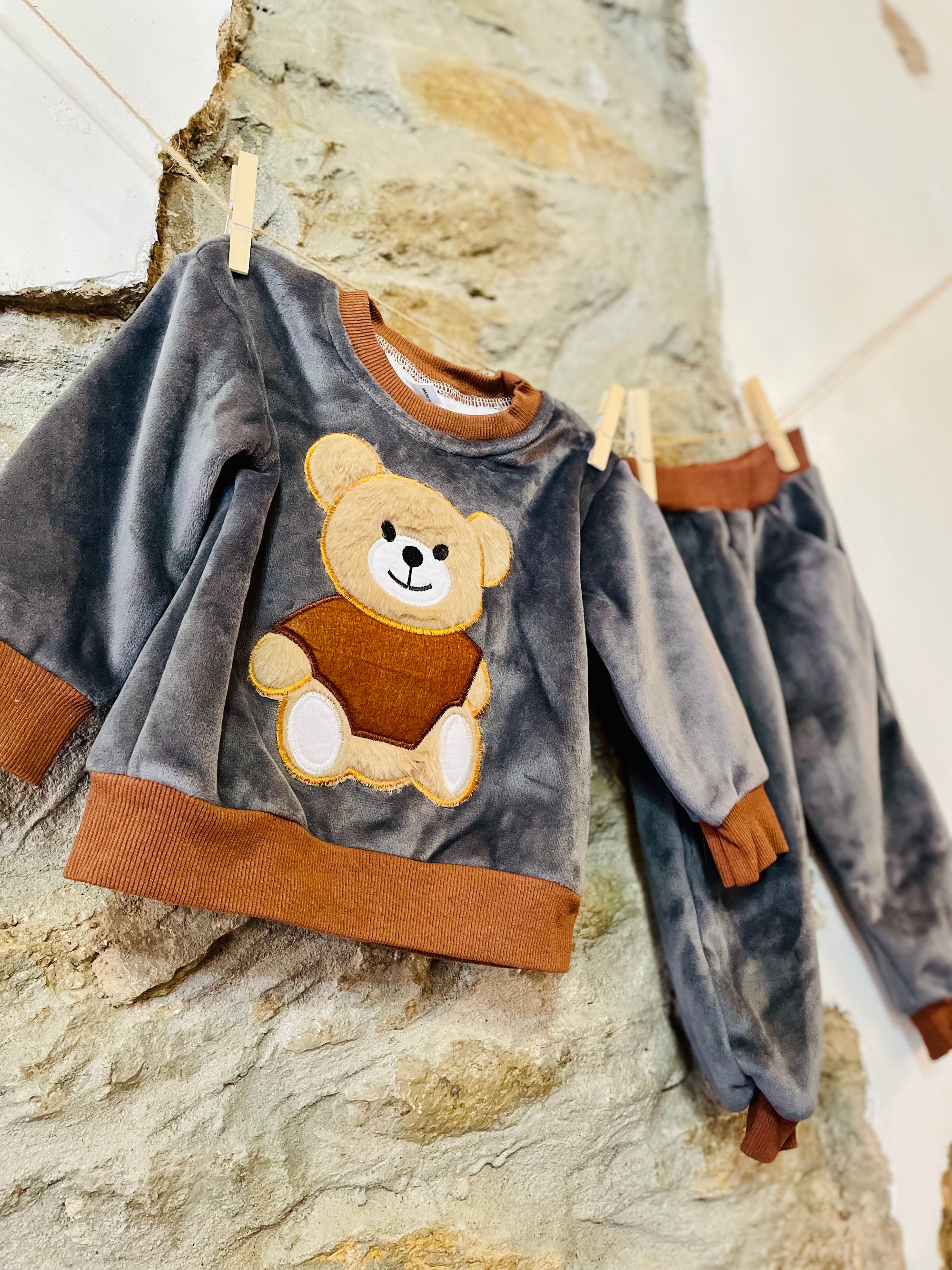2 Piece Baby Bear Cozy Pullover Set