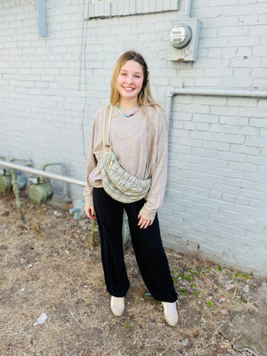 Mocha Soft Terrycloth Pullover