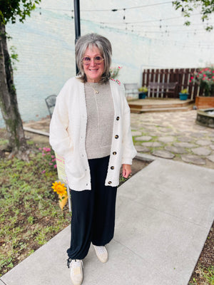 Fuzzy Chenille Cardigan