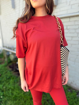 Mono B Blushed Brick Oversized Boyfriend Tee