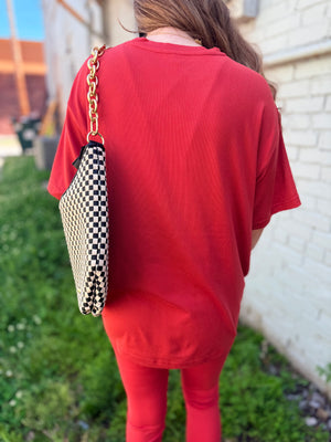 Mono B Blushed Brick Oversized Boyfriend Tee